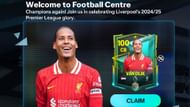 Claiming the free Van Dijk card (Image via EA Sports)
